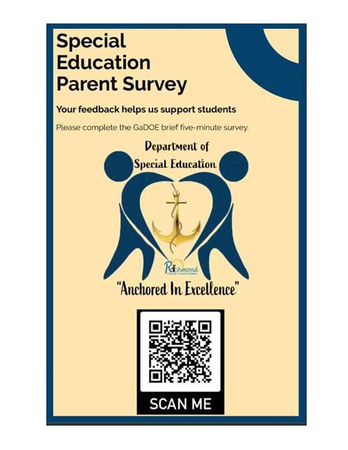 Special Education Parent Survey Picture with QR Code